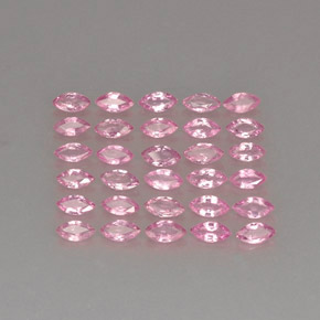 캐럿 천연 핑크 사파이어 보석, 마퀴즈, 4.1×2.1 mm, VVS