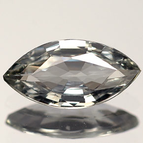 0.91캐럿 천연 그레이 그린 사파이어, 마퀴즈, 9.1×4.7 mm, VVS