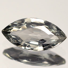 0.91캐럿 천연 그레이 그린 사파이어, 마퀴즈, 9.1×4.7 mm, VVS