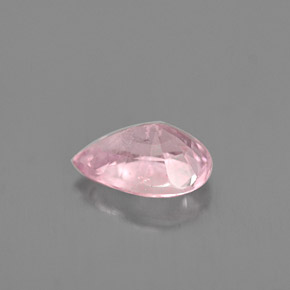 0.90캐럿 천연 라이트 핑크 사파이어, 배 모양, 7.1×4.9 mm, VVS-VS