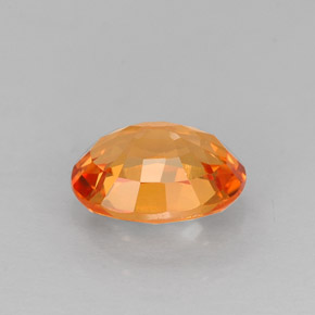 1.14캐럿 천연 옐로우 오렌지 사파이어, 타원형 컷, 7.2×5.3 mm, VVS-VS