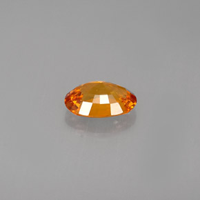 0.90캐럿 천연 옐로우 오렌지 사파이어, 타원형 컷, 7×5.1 mm, VVS