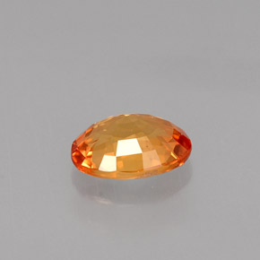0.95캐럿 천연 옐로우 오렌지 사파이어, 타원형 컷, 6.9×5 mm, VVS-VS