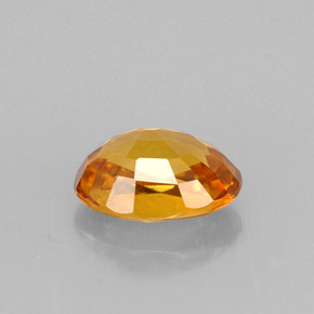 1.11캐럿 천연 골든 옐로우 사파이어, 타원형 컷, 7×5.1 mm, VVS-VS