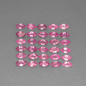 캐럿 천연 핑크 사파이어 보석, 마퀴즈, 4.2×2.1 mm, VVS-VS