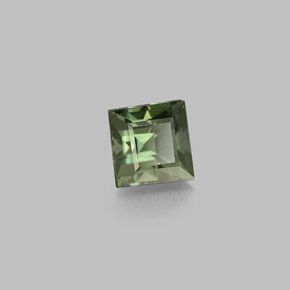 0.71캐럿 천연 노란빛 그린 사파이어, 스퀘어, 4.6×4.6 mm, VS