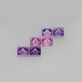 캐럿 천연 멀티컬러 사파이어 보석, 스퀘어, 3.8×3.8 mm, VVS-VS
