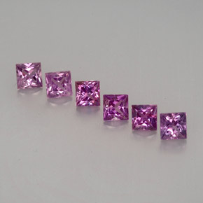 캐럿 천연 퍼플 사파이어 보석, 스퀘어, 3.3×3.2 mm, VVS-VS