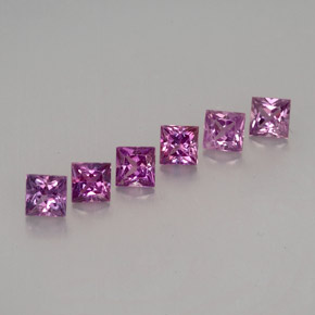 캐럿 천연 퍼플 사파이어 보석, 스퀘어, 3.3×3.2 mm, VVS-VS