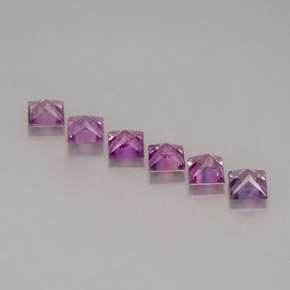 캐럿 천연 퍼플 사파이어 보석, 스퀘어, 3.3×3.2 mm, VVS-VS