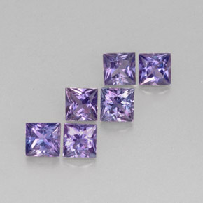 캐럿 천연 핑크빛 바이올렛 사파이어 보석, 스퀘어, 2.8×2.8 mm, VVS-VS