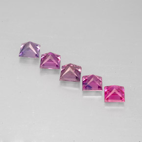 캐럿 천연 멀티컬러 사파이어 보석, 스퀘어, 3.1×3 mm, VVS-VS