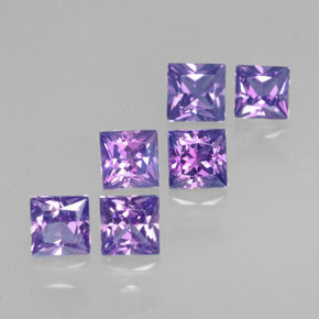 캐럿 천연 핑크빛 바이올렛 사파이어 보석, 스퀘어, 3.5×3.5 mm, VVS-VS