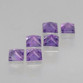 캐럿 천연 핑크빛 바이올렛 사파이어 보석, 스퀘어, 3.5×3.5 mm, VVS-VS