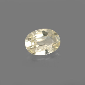 0.89캐럿 천연 라이트 골든 옐로우 사파이어, 타원형 컷, 6.9×5 mm, IF