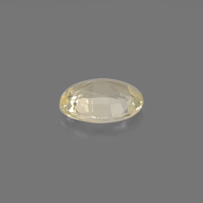 0.89캐럿 천연 라이트 골든 옐로우 사파이어, 타원형 컷, 6.9×5 mm, IF