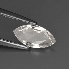 0.57캐럿 천연 화이트 사파이어, 마퀴즈, 8.2×4.2 mm, VVS