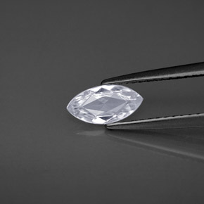 0.53캐럿 천연 푸르스름한 화이트 사파이어, 마퀴즈, 8×4 mm, VVS