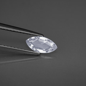 0.53캐럿 천연 푸르스름한 화이트 사파이어, 마퀴즈, 8×4 mm, VVS