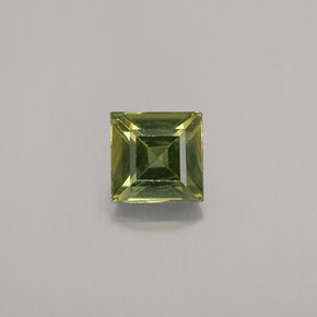 0.78캐럿 천연 골든 그린 사파이어, 스퀘어, 4.7×4.7 mm, VS