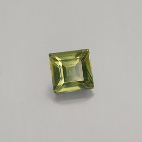 0.78캐럿 천연 골든 그린 사파이어, 스퀘어, 4.7×4.7 mm, VS