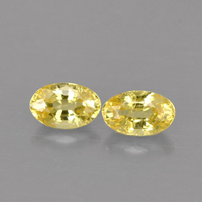 캐럿 천연 옐로우 사파이어 보석, 타원형 컷, 5×3.2 mm, VS