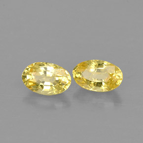 캐럿 천연 옐로우 사파이어 보석, 타원형 컷, 5×3.2 mm, VS