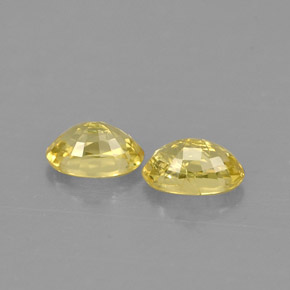 캐럿 천연 옐로우 사파이어 보석, 타원형 컷, 5×3.2 mm, VS