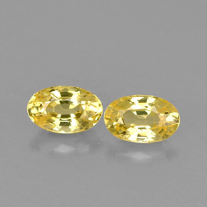 캐럿 천연 옐로우 사파이어 보석, 타원형 컷, 5.1×3.3 mm, VS