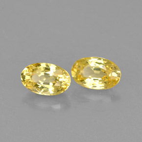 캐럿 천연 옐로우 사파이어 보석, 타원형 컷, 5.1×3.3 mm, VS