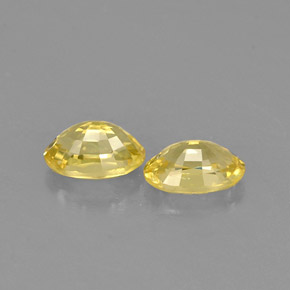 캐럿 천연 옐로우 사파이어 보석, 타원형 컷, 5.1×3.3 mm, VS