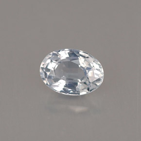 0.69캐럿 천연 푸르스름한 화이트 사파이어, 타원형 컷, 5.8×4.1 mm, VVS