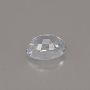 0.69캐럿 천연 푸르스름한 화이트 사파이어, 타원형 컷, 5.8×4.1 mm, VVS