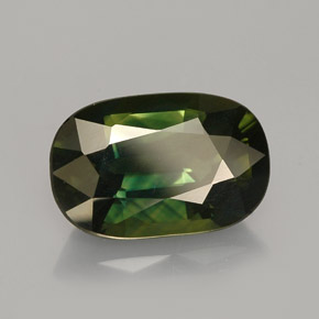 3.64캐럿 천연 푸르스름한 그린 사파이어, 타원형 컷, 11.3×7.4 mm, VVS-VS