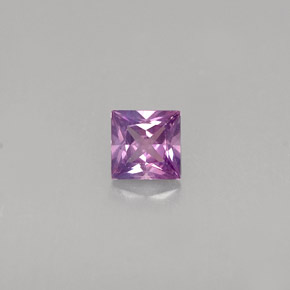 0.42캐럿 천연 핑크빛 바이올렛 사파이어, 스퀘어, 4×4 mm, VS