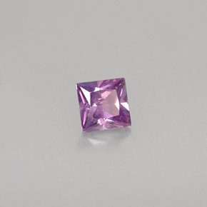 0.42캐럿 천연 핑크빛 바이올렛 사파이어, 스퀘어, 4×4 mm, VS
