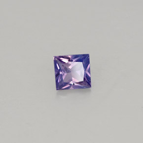 0.46캐럿 천연 블루 바이올렛 사파이어, 스퀘어, 4.2×4.1 mm, VS