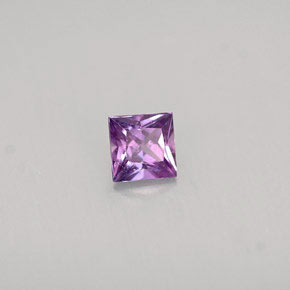 0.38캐럿 천연 핑크빛 바이올렛 사파이어, 스퀘어, 3.8×3.7 mm, VS-SI