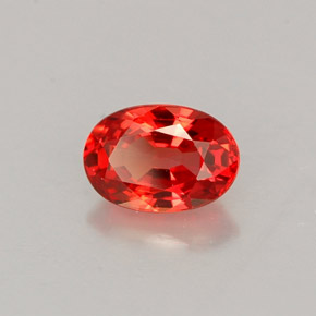 0.71캐럿 천연 레드 오렌지 사파이어, 타원형 컷, 6×4.2 mm, VS
