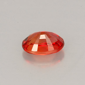 0.71캐럿 천연 레드 오렌지 사파이어, 타원형 컷, 6×4.2 mm, VS