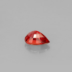 0.59캐럿 천연 붉은빛 오렌지 사파이어, 배 모양, 5.8×4.1 mm, VS