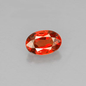 0.76캐럿 천연 레드 오렌지 사파이어, 타원형 컷, 6.1×4.2 mm, VS