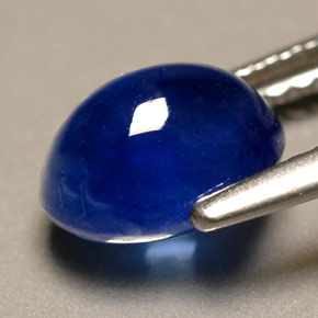 2.08캐럿 천연 블루 사파이어, 투명한, 7.8×5.8 mm, 투명/반투명