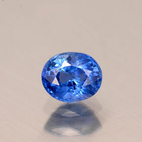 0.58캐럿 천연 콘플라워 블루 사파이어, 타원형 컷, 5.1×4.2 mm, VS