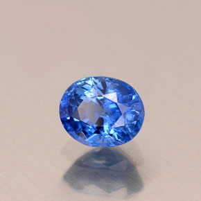 0.58캐럿 천연 콘플라워 블루 사파이어, 타원형 컷, 5.1×4.2 mm, VS