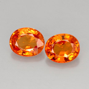 캐럿 천연 만다린 오렌지 사파이어 보석, 타원형 컷, 5.8×4.8 mm, VVS-VS