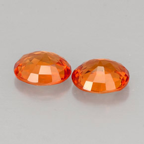 캐럿 천연 만다린 오렌지 사파이어 보석, 타원형 컷, 5.8×4.8 mm, VVS-VS