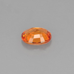 0.66캐럿 천연 만다린 오렌지 사파이어, 타원형 컷, 6×4.9 mm, VVS-VS