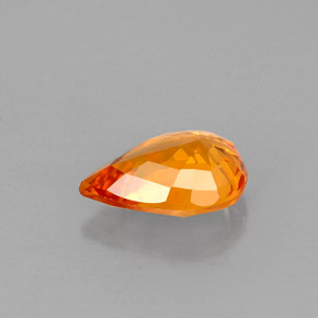0.87캐럿 천연 만다린 오렌지 사파이어, 배 모양, 7×5 mm, VS