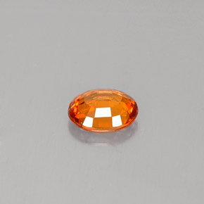 0.69캐럿 천연 만다린 오렌지 사파이어, 타원형 컷, 5.9×4.9 mm, VVS-VS